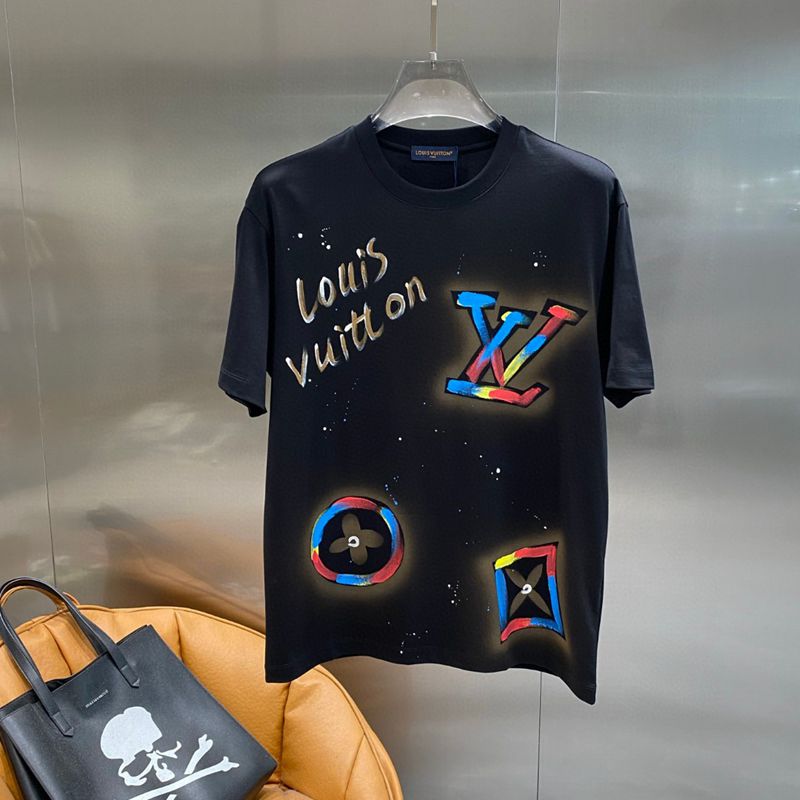新品激安ルイヴィトン半袖カットソーTシャツ男着2506AAJ130-LU035