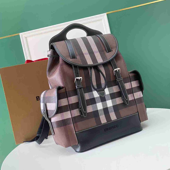 Burberry バーチブラウンタータンチェック リュック タータンチェック ブラウン 1681 サイズ:36x25x15cm