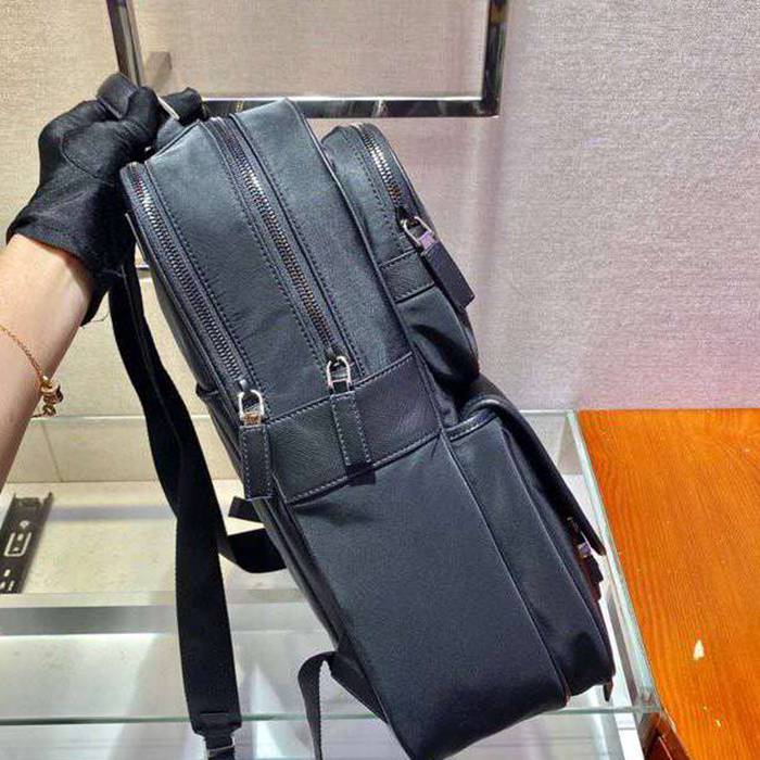 Prada リュック ファブリック ブラック 2VZ049 サイズ:38x30x13cm