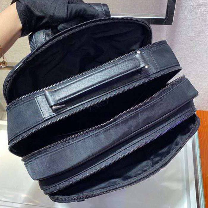 Prada リュック ファブリック ブラック 2VZ049 サイズ:38x30x13cm