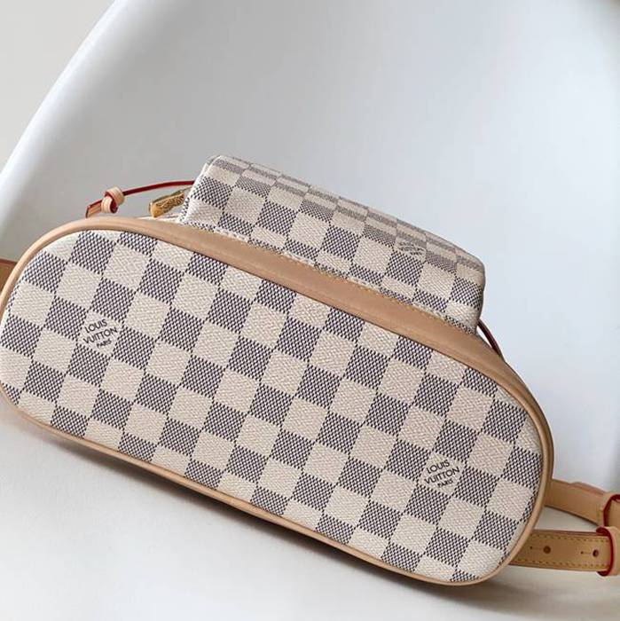 Louis Vuitton モンソリー スモールリュック チェック ホワイト N00120 サイズ:30x28x18cm