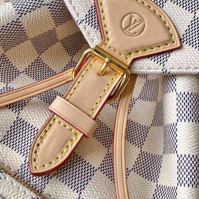 Louis Vuitton モンソリー スモールリュック チェック ホワイト N00120 サイズ:30x28x18cm