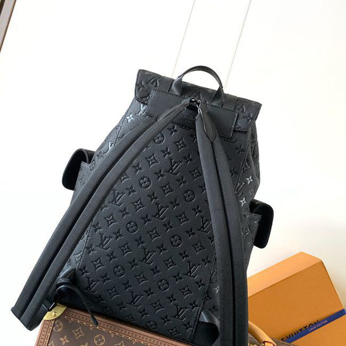 Louis Vuitton クリストファー ラージリュック チェック ブラック M55699 サイズ:48x41x13cm