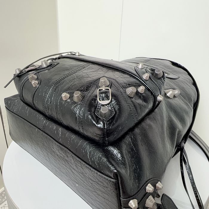 Balenciaga ルカゴール スタッズ リュック オールレザー ブラック 188010 サイズ:46x35x18cm