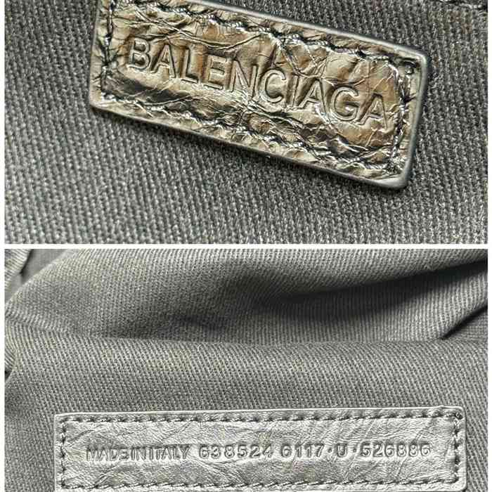 Balenciaga ルカゴール スタッズ リュック オールレザー ブラック 188010 サイズ:46x35x18cm