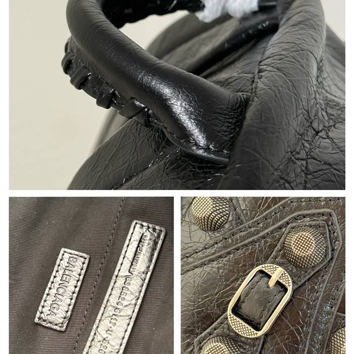 Balenciaga ルカゴール グラフィティ スタッズ リュック オールレザー ブラック 188024 サイズ:46x35x18cm
