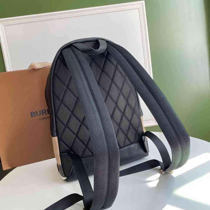 Burberry キャンバス タータンチェック リュック タータンチェック ブラウン 891155 サイズ:40x30cm