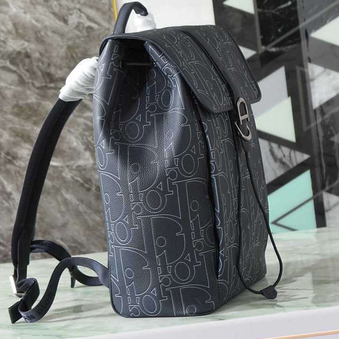 Dior ディオールデイリー フラップ リュック オールレザー ネイビー 1ESBA231 サイズ:41.5x30.5x15.5cm