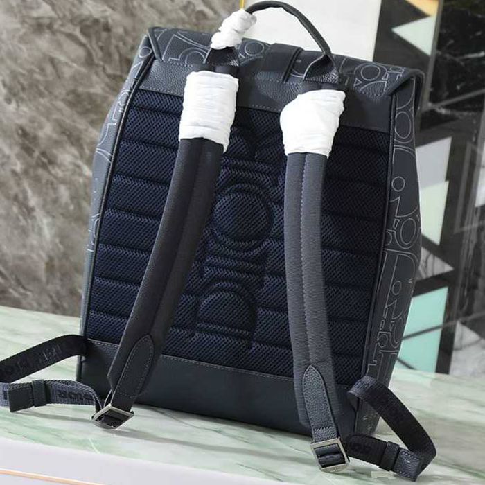 Dior ディオールデイリー フラップ リュック オールレザー ネイビー 1ESBA231 サイズ:41.5x30.5x15.5cm