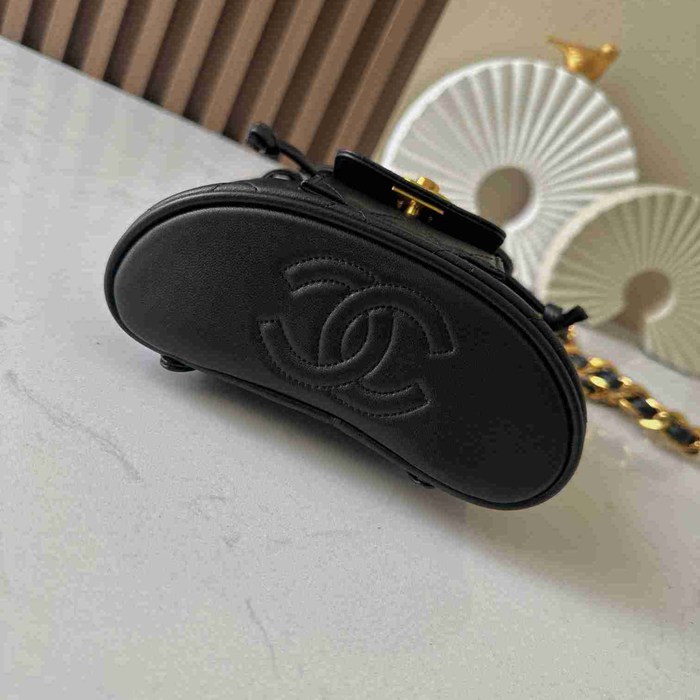 Chanel ヴィンテージ リュック ラムレザー ブラック A2211 サイズ:17x15cm