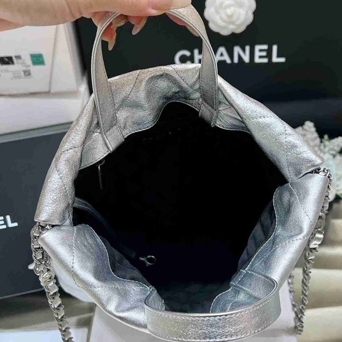 Chanel 22 シリーズ リュック オールレザー ブラック 3859 サイズ:34x29cm