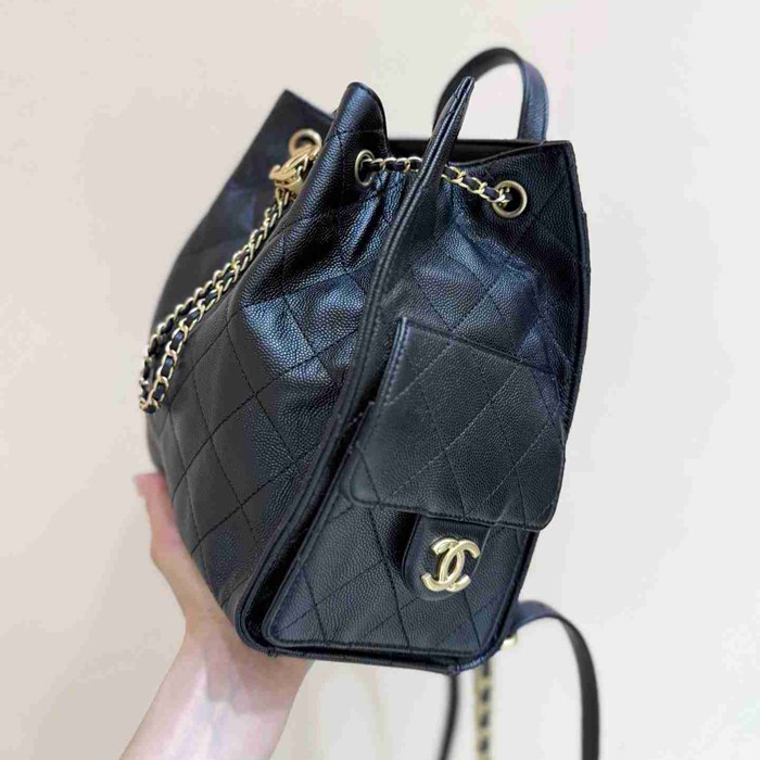 Chanel 25bag リュック オールレザー ブラック AS5600 サイズ:23x23x14cm