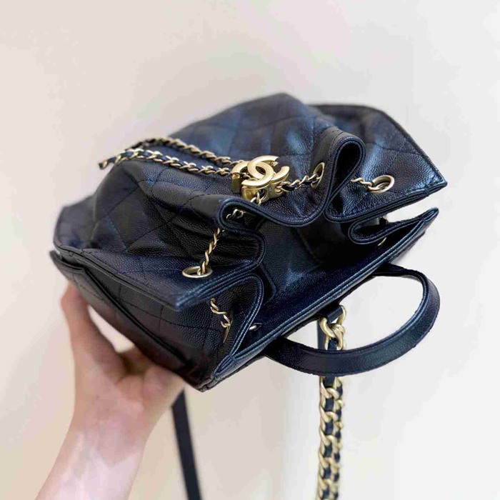 Chanel 25bag リュック オールレザー ブラック AS5600 サイズ:23x23x14cm