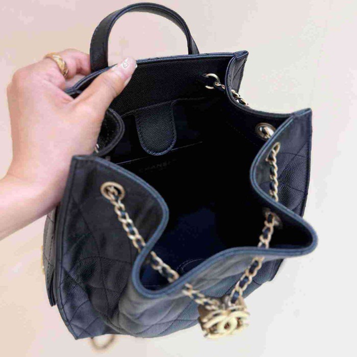 Chanel 25bag リュック オールレザー ブラック AS5600 サイズ:23x23x14cm