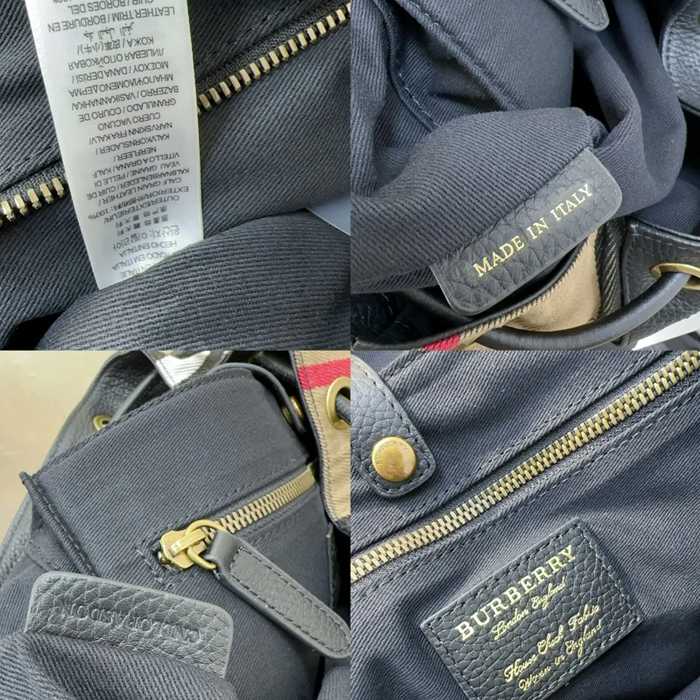 Burberry 最新作 シャーリングカーフスキン リュック オールレザー ブラック 680173 サイズ:42x28cm