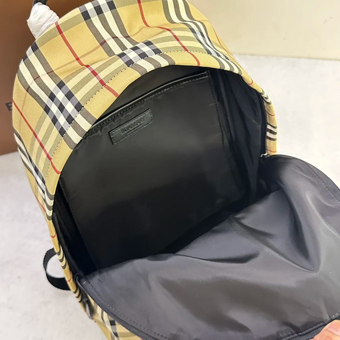 Burberry 最新タータンチェック エコキャンバス リュック タータンチェック ベージュ 7491 サイズ:42.5x30.5x14.5cm