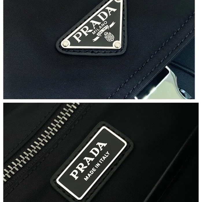Prada クラシック ナイロン ショルダーストラップ ナイロン ブラック 2VZ118 サイズ:39x37x20cm