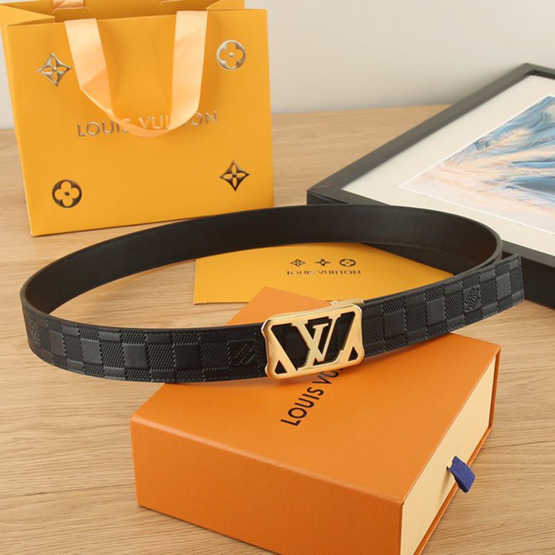 LV メンズ ベルト 自動バックル 35mm