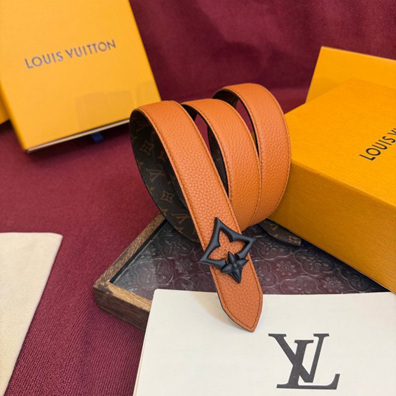 LV レディース ベルト フラワーグラム 30mm