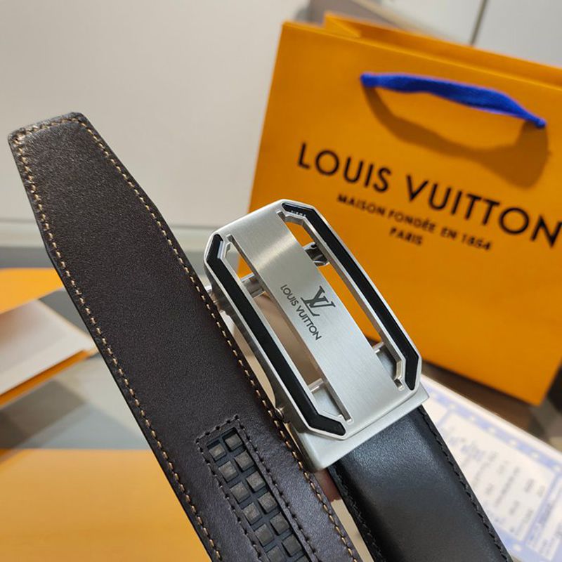 LV メンズ ベルト 自動バックル 35mm