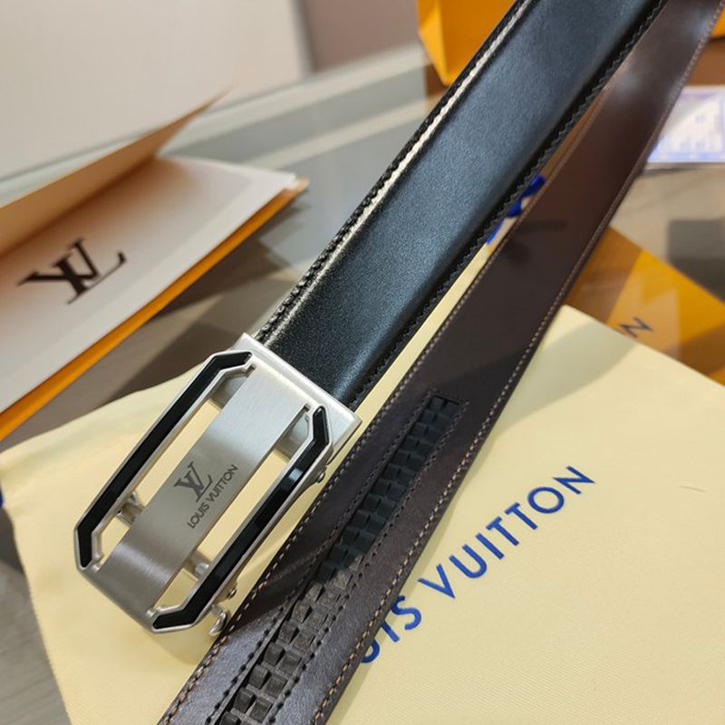 LV メンズ ベルト 自動バックル 35mm