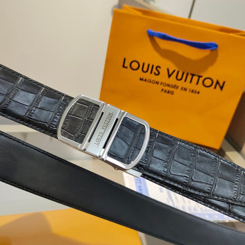 LV メンズ ベルト 自動バックル 35mm