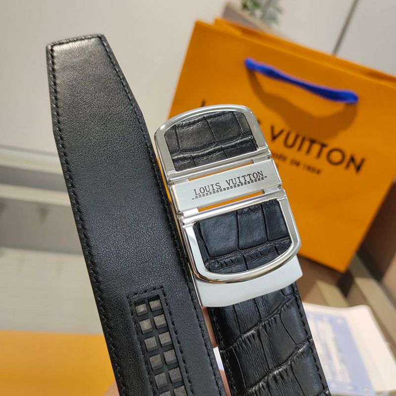 LV メンズ ベルト 自動バックル 35mm