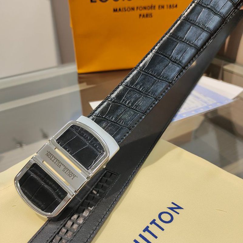 LV メンズ ベルト 自動バックル 35mm