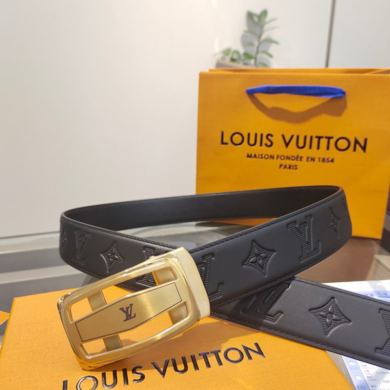 LV メンズ ベルト 自動バックル 35mm