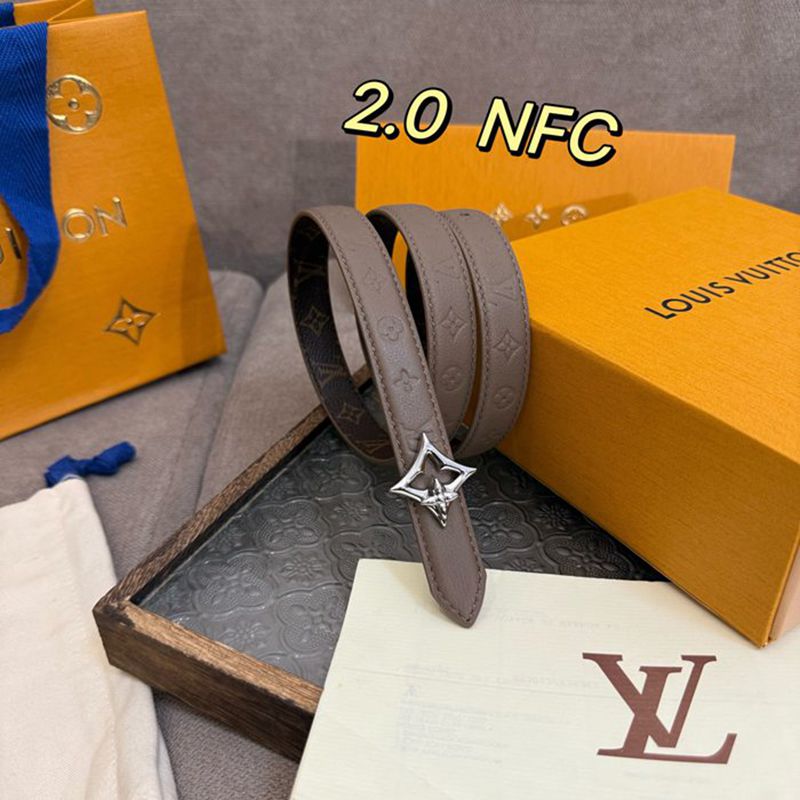 LV レディース ベルト フラワーグラム 20mm