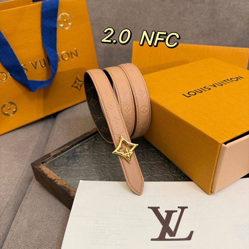 LV レディース ベルト フラワーグラム 20mm