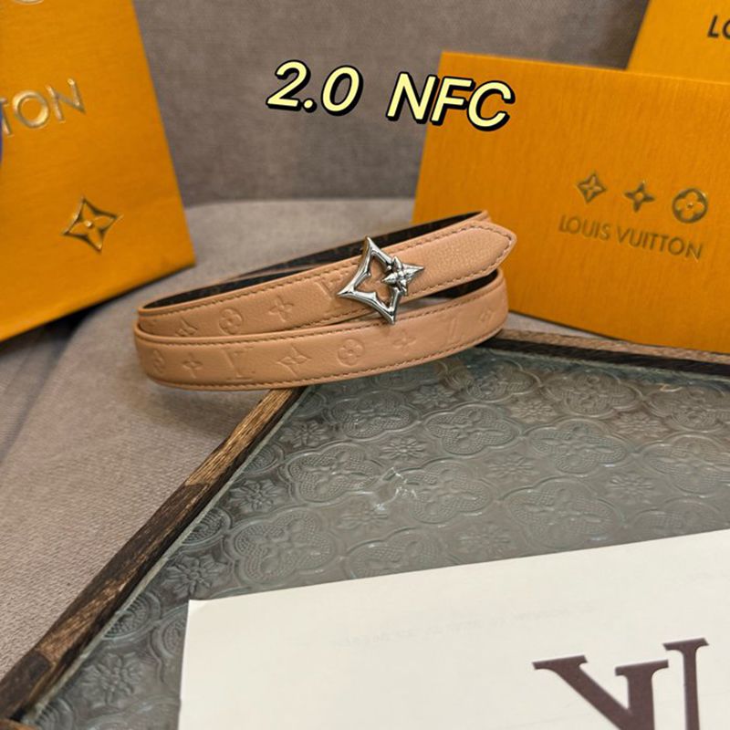 LV レディース ベルト フラワーグラム 20mm