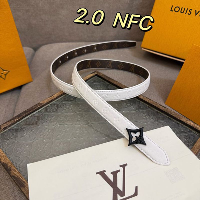 LV レディース ベルト フラワーグラム 20mm