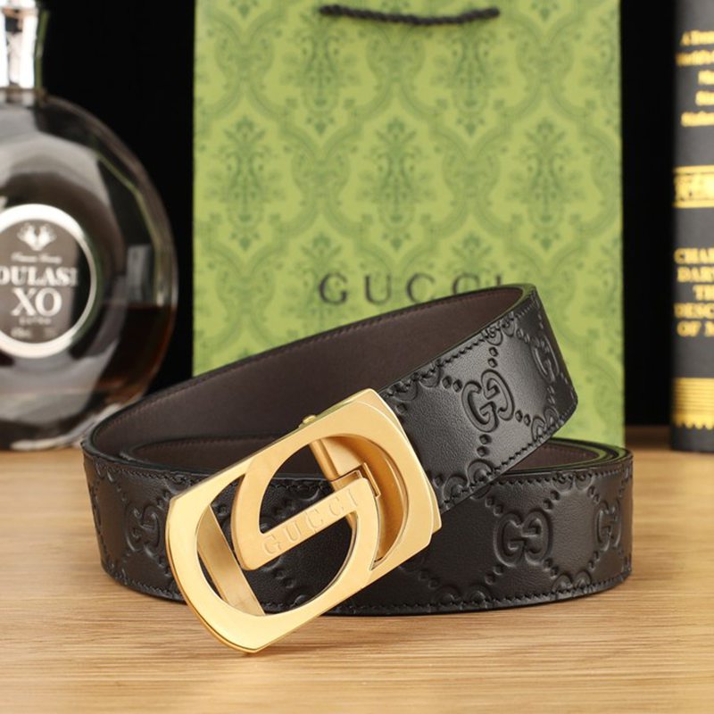 グッチ メンズ ベルト 自動バックル 35mm