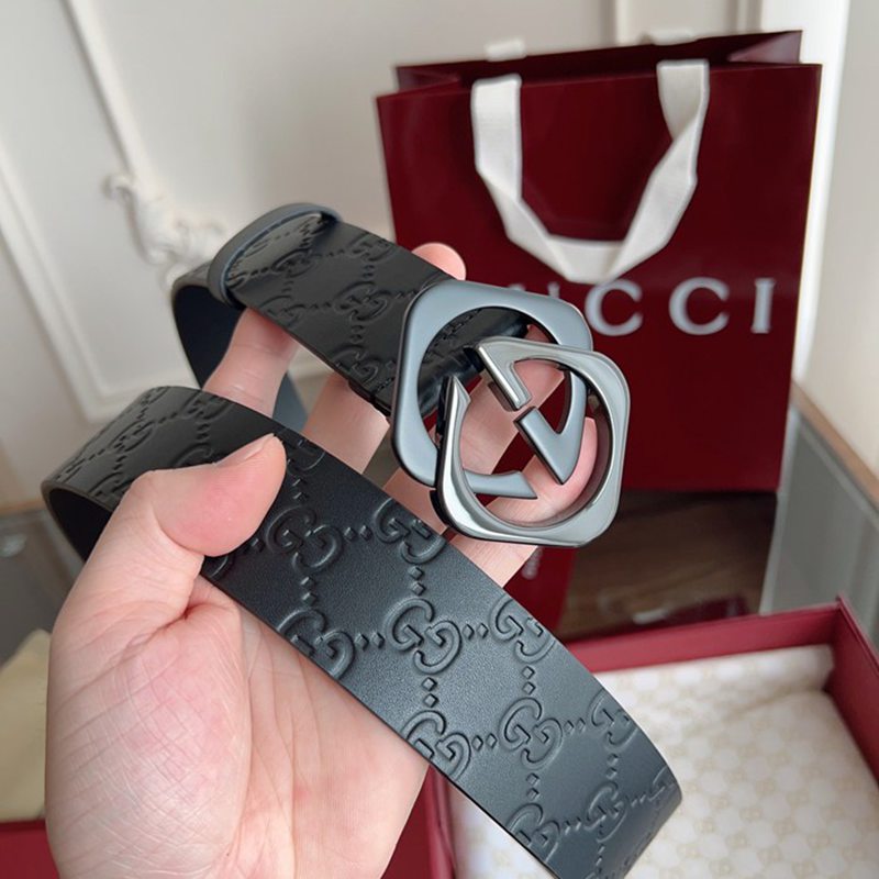 グッチ メンズ ベルト シグネチャー 3.8cm
