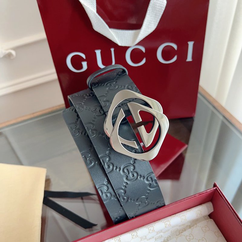 グッチ メンズ ベルト シグネチャー 3.8cm