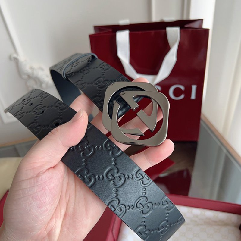 グッチ メンズ ベルト シグネチャー 3.8cm