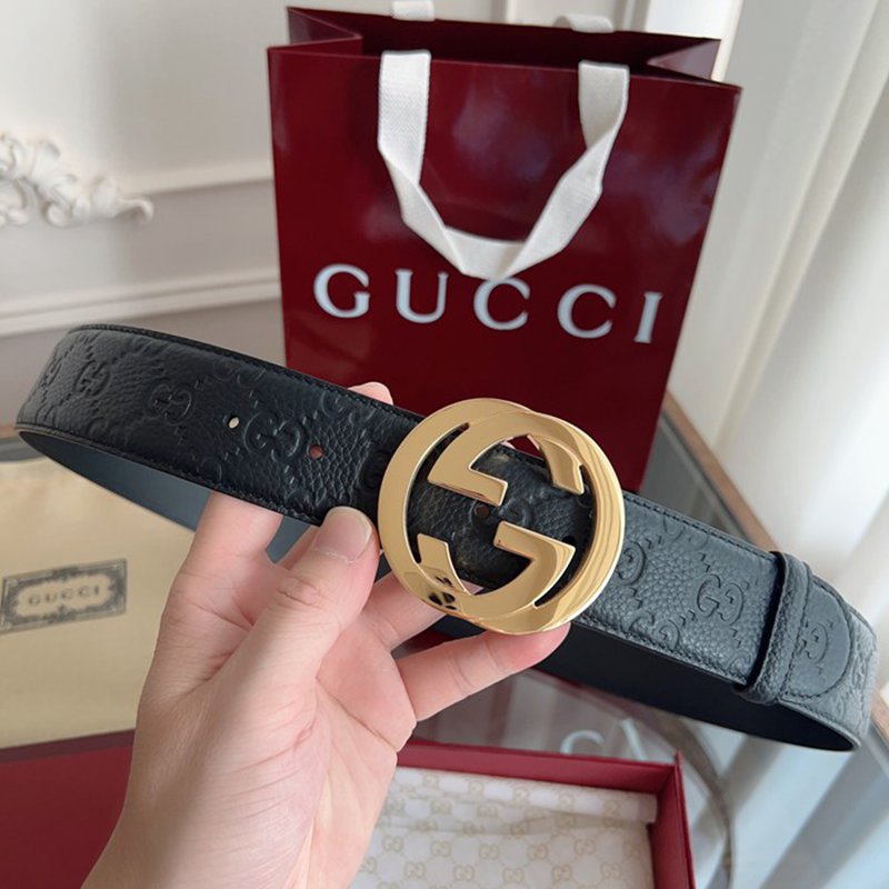 グッチ メンズ ベルト シグネチャー 3.8cm