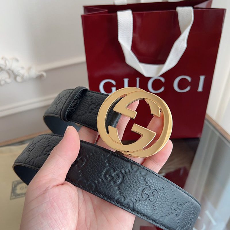 グッチ メンズ ベルト シグネチャー 3.8cm