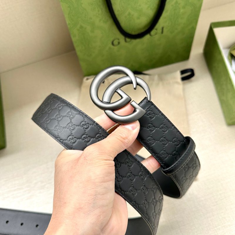 グッチ メンズ ベルト シグネチャー 4.0cm