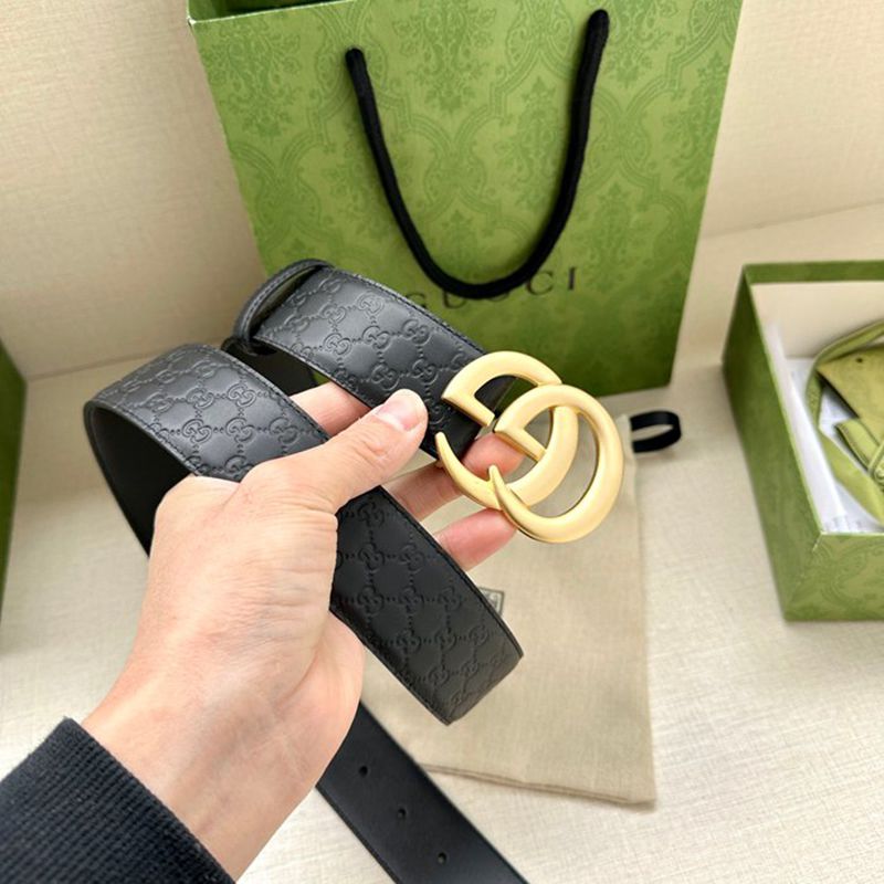 グッチ メンズ ベルト シグネチャー 4.0cm