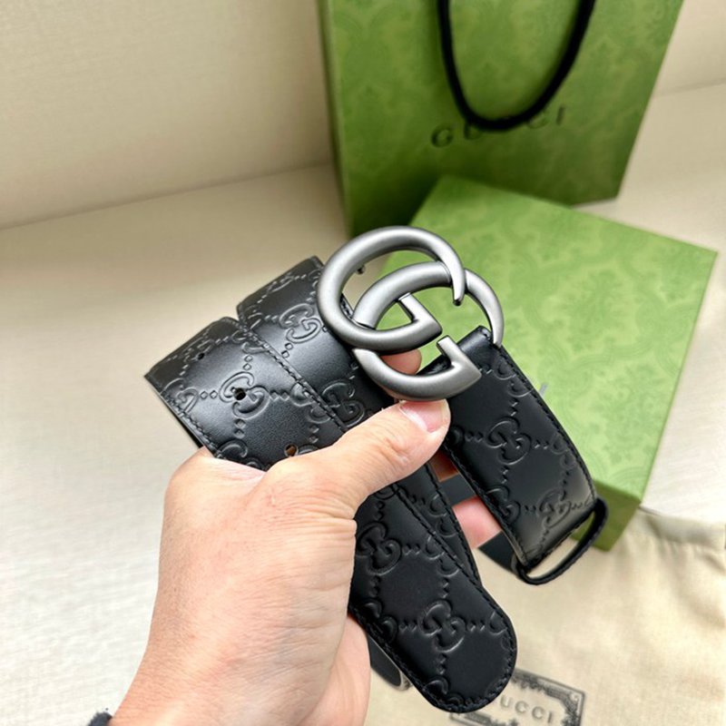 グッチ メンズ ベルト シグネチャー 4.0cm
