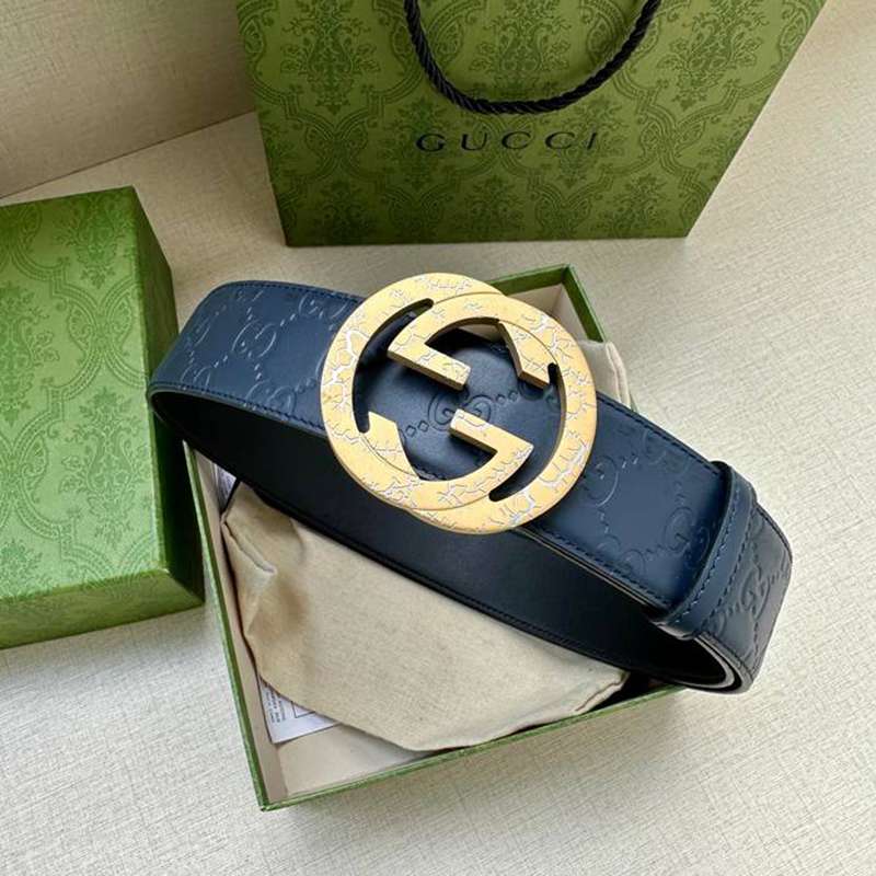グッチ メンズ ベルト シグネチャー 4.0cm
