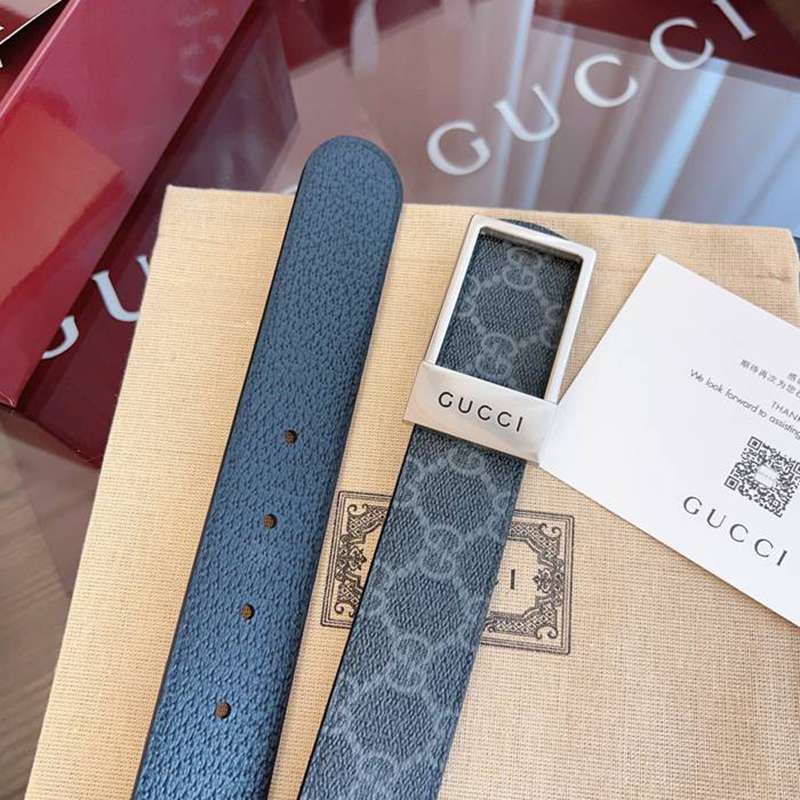 グッチ メンズ ベルト スクエアバックル 3.5cm グッチ メンズ ベルト スクエアバックル 3.5cm