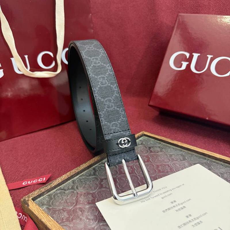 グッチ メンズ ベルト GG 3.5cm