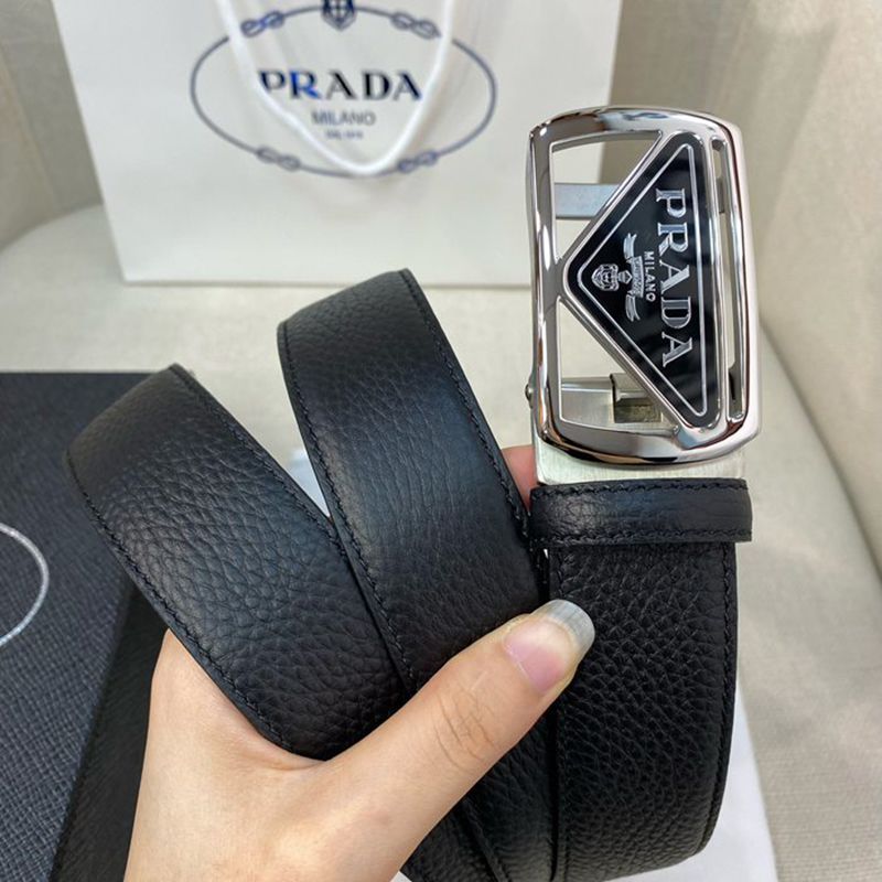 プラダ メンズ ベルト 自動バックル 34mm