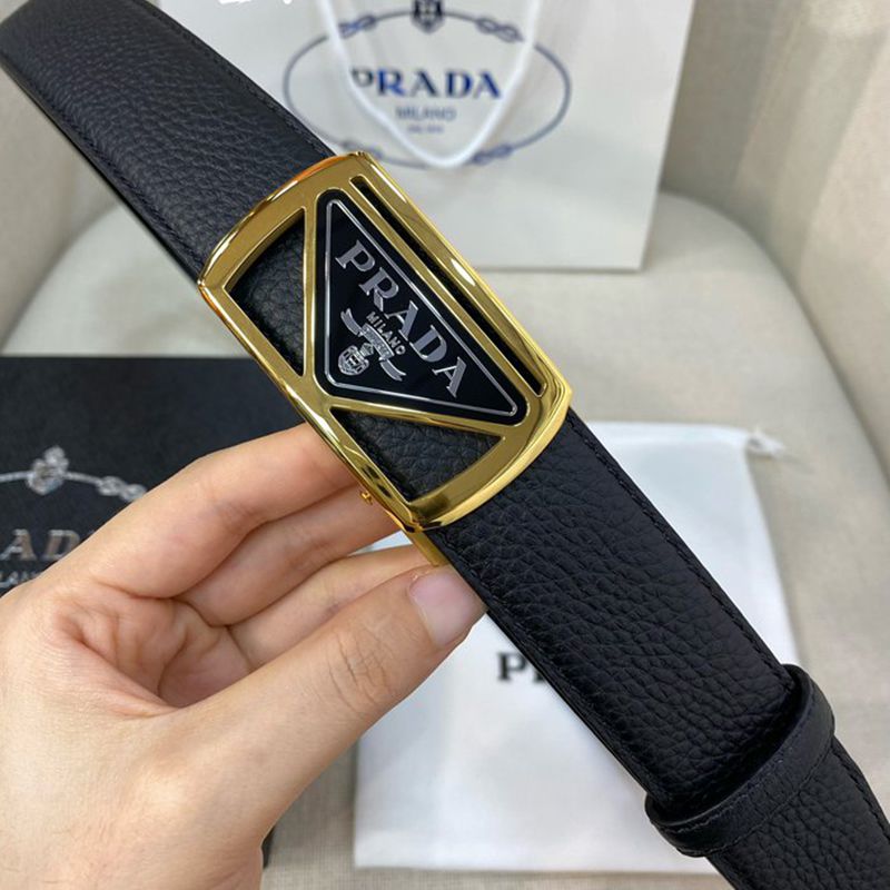 プラダ メンズ ベルト 自動バックル 34mm