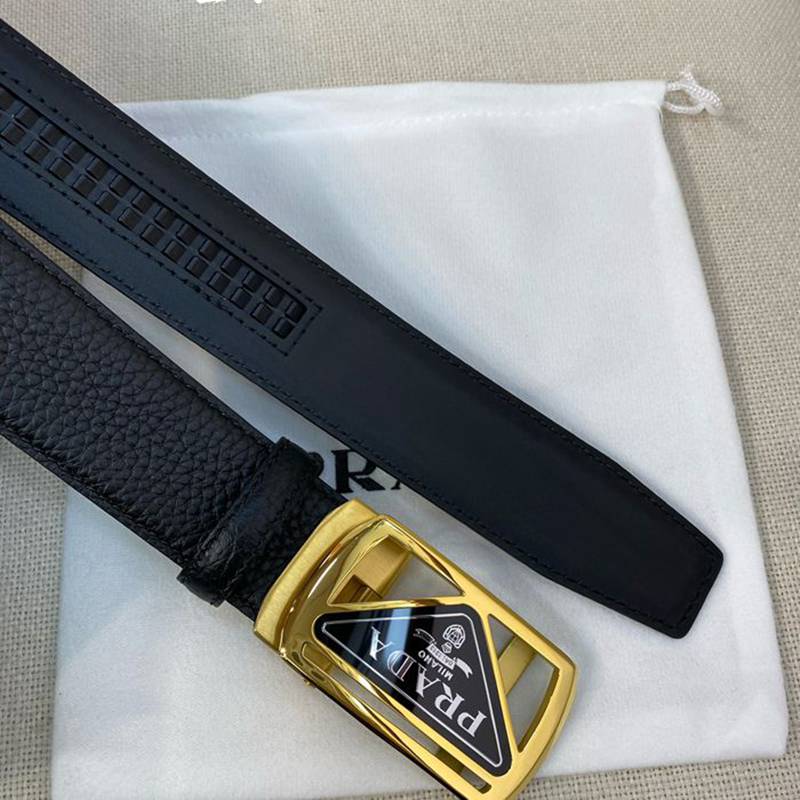 プラダ メンズ ベルト 自動バックル 34mm