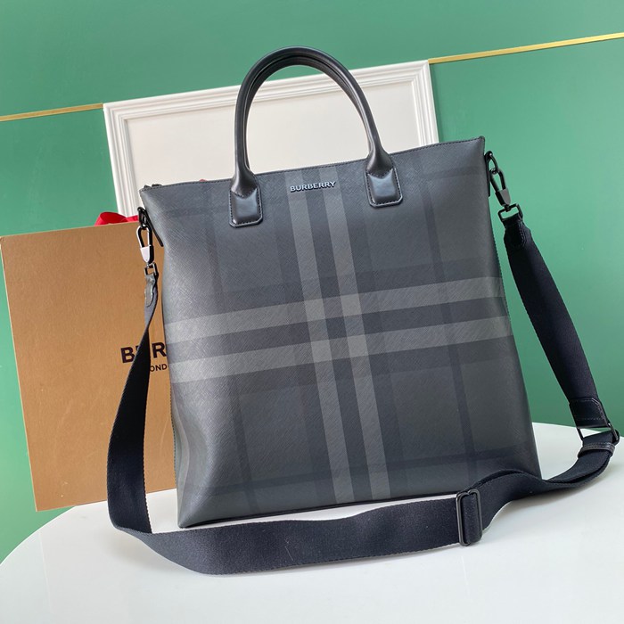 BURBERRY チャコールチェックトート サイズ:39x38x12cm BURBERRY チャコールチェックトート サイズ:39x38x12cm