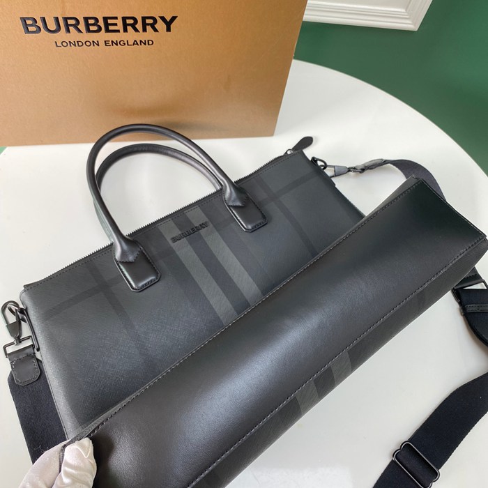BURBERRY チャコールチェックトート サイズ:39x38x12cm